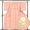 【中古】小紋 リサイクル着物 身丈159cm 裄64cm 前幅25cm 後幅28cm 袖丈53cm 袖幅32cm レディース 袷 梅柄 裄Mサイズ 秋冬春用 正...