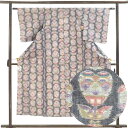 【中古】紬 リサイクル着物 身丈150cm 裄61cm 前幅22cm 後幅28cm 袖丈49cm 袖幅32.5cm レディース 単衣 遠州椿 裄Sサイズ 初夏・...