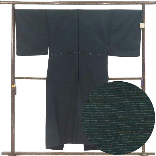 【中古】男物着物 リサイクル着物 身丈147cm 裄71cm 前幅27cm 後幅32cm 袖丈52cm 袖幅35cm メンズ 単衣 縞 裄長 裄LLサイズ 秋冬春用 ウール ネイビー トールサイズ 未使用品 リメイク リユース 【中古】男物着物 リサイクル着物 身丈147cm 裄71cm 前幅27cm 後幅32cm 袖丈52cm 袖幅35cm メンズ 単衣 縞 裄長 裄LLサイズ 秋冬春用 ウール ネイビー トールサイズ 未使用品 リメイク リユース