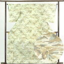 【中古】紬 リサイクル着物 身丈164cm 裄64cm 前幅23cm 後幅29cm 袖丈52cm 正絹(シルク) レディース 袷仕立 秋冬春用 黄色地 裄Mサイ...