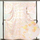 【中古】小紋 リサイクル着物 身丈161cm 裄66cm 前幅23cm 後幅29cm 袖丈51cm 正絹(シルク) レディース 袷仕立 秋冬春用 紫地 裄Mサイ...