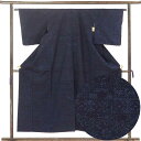 【中古】紬 リサイクル着物 身丈152cm 裄63cm 前幅25cm 後幅30cm 袖丈47cm 袖幅33cm レディース 袷 連続模様 裄Mサイズ 秋冬春用 ...