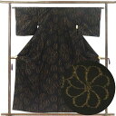 【中古】紬 リサイクル着物 身丈158cm 裄63cm 前幅22.5cm 後幅28cm 袖丈45cm 袖幅32.5cm レディース 袷 ねじり梅 裄Mサイズ 秋...
