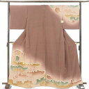 【中古】訪問着 リサイクル着物 身丈165cm 裄70cm 前幅30.5cm 後幅33cm 袖丈49cm 袖幅35cm レディース 袷 抽象柄 裄長 裄L-LL...