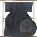 【中古】紬アンサンブル リサイクル着物 羽織丈80cm 身丈161cm 裄64cm 前幅23cm 後幅28.5cm 袖丈48cm 袖幅34cm レディース 袷 ...