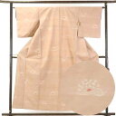 【中古】紬 リサイクル着物 身丈157cm 裄64cm 前幅22cm 後幅30cm 袖丈48.5cm 正絹(シルク) レディース 袷仕立 秋冬春用 ピンク地 裄...