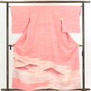 【FashionTheSale10%OFF】【中古】訪問着 リサイクル着物 身丈160cm 裄64cm 前幅23cm 後幅29cm 袖丈52cm 正絹(シルク) レディース 袷仕立 秋冬春用 ピンク地 裄Mサイズ 美品 リユース