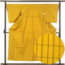 【中古】紬 リサイクル着物 身丈154cm 裄68cm 前幅24cm 後幅28.5cm 袖丈53cm 袖幅35cm レディース 袷 格子 裄長 裄Lサイズ 秋冬...