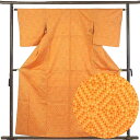 【中古】紬 リサイクル着物 身丈160cm 裄64cm 前幅23cm 後幅28cm 袖丈49cm 袖幅33cm レディース 袷 絣模様 裄Mサイズ 秋冬春用 正...