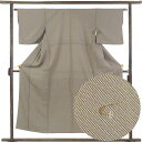 【中古】御召し 着物 身丈152cm 裄63cm 前幅22.5cm 後幅30cm 袖丈45cm 袖幅32.5cm レディース 袷 連続模様 裄Mサイズ 秋冬春用...