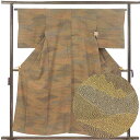 【中古】小紋 リサイクル着物 身丈155cm 裄丈64cm 前幅27cm 後幅31cm 袖丈49cm 袖幅33cm レディース 袷 鮫小紋 裄Mサイズ 秋冬春用...