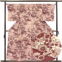 【中古】小紋 リサイクル着物 身丈158cm 裄丈64cm 前幅24.5cm 後幅30cm 袖丈49cm 袖幅32.5cm レディース 袷 花柄 裄Mサイズ 秋...