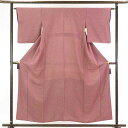 【中古】小紋 リサイクル着物 身丈156cm 裄63cm 前幅22.5cm 後幅28cm 袖丈49cm 正絹(シルク) レディース 袷仕立 秋冬春用 赤地 裄M...