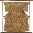 【中古】小紋 リサイクル着物 身丈158cm 裄63cm 前幅22.5cm 後幅28cm 袖丈51cm 正絹(シルク) レディース 袷仕立 秋冬春用 紫地 裄M...