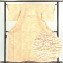 【中古】小紋 リサイクル着物 身丈160cm 裄63cm 前幅22cm 後幅27.5cm 袖丈48cm 正絹(シルク) レディース 袷仕立 秋冬春用 オレンジ地...