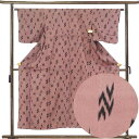 【中古】小紋 リサイクル着物 身丈152cm 裄64cm 前幅25cm 後幅30cm 袖丈45cm 袖幅32cm レディース 単衣 裄Mサイズ 初夏・初秋用 正...