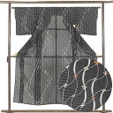 【中古】小紋 リサイクル着物 身丈153cm 裄丈63cm 前幅23cm 後幅29cm 袖丈45cm 袖幅33cm レディース 連続模様 裄Mサイズ 夏用 正絹...