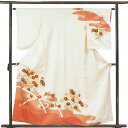 【中古】訪問着 リサイクル着物 身丈158cm 裄丈62.5cm 前幅24cm 後幅29.5cm 袖丈56.5cm 袖幅32cm レディース 袷 花柄 裄Sサイ...