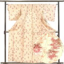 【中古】紬 リサイクル着物 身丈162cm 裄64cm 前幅25cm 後幅29cm 袖丈49cm 袖幅33cm レディース 単衣 紅葉 裄Mサイズ 初夏・初秋用...
