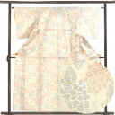 【中古】紬 リサイクル着物 身丈158cm 裄63cm 前幅25cm 後幅30cm 袖丈50cm 袖幅33cm レディース 単衣 花柄 裄Mサイズ 初夏・初秋用...