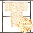 【中古】長襦袢 リサイクル着物 襦袢丈125cm 裄60cm 袖丈48cm 袖幅30cm レディース 単衣 連続模様 裄SS-Sサイズ 初夏・初秋用 ウール ホ...