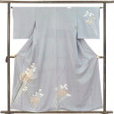 【中古】訪問着 リサイクル着物 身丈159cm 裄63cm 前幅24cm 後幅30cm 袖丈48cm 袖幅33cm レディース 袷 松葉 裄Mサイズ 秋冬春用 ...