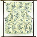 【中古】小紋 リサイクル着物 身丈151cm 裄61cm 前幅23cm 後幅29.5cm 袖丈49cm 正絹(シルク) レディース 袷仕立 秋冬春用 黄色地 裄...