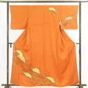 【FashionTheSale10%OFF】【中古】訪問着 リサイクル着物 身丈161cm 裄66cm 前幅24cm 後幅30cm 袖丈48cm 正絹(シルク) レディース 袷仕立 秋冬春用 茶色 裄Mサイズ 美品 リユース