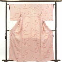 【中古】小紋 リサイクル着物 身丈163cm 裄63cm 前幅23cm 後幅29cm 袖丈48cm 正絹(シルク) レディース 袷仕立 秋冬春用 ピンク地 裄M...