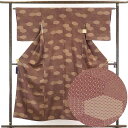 【中古】小紋 リサイクル着物 身丈153cm 裄63cm 前幅26cm 後幅28cm 袖丈45cm 正絹(シルク) レディース 袷仕立 秋冬春用 紫地 裄Mサイ...