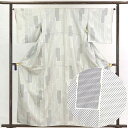 【中古】紬 リサイクル着物 身丈161cm 裄64cm 前幅23.5cm 後幅30cm 袖丈49cm 正絹(シルク) レディース 袷仕立 秋冬春用 白地 裄Mサ...