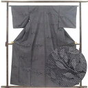 【中古】紬 リサイクル着物 身丈160cm 裄丈63cm 前幅24cm 後幅28.5cm 袖丈47cm 袖幅34cm レディース 袷 木の葉 裄Mサイズ 秋冬春...