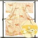 【中古】小紋 リサイクル着物 身丈153cm 裄丈62cm 前幅23cm 後幅28cm 袖丈48cm 袖幅32cm レディース 袷 霞 裄Sサイズ 秋冬春用 正...