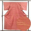 【中古】紬 リサイクル着物 身丈158cm 裄丈64cm 前幅22.5cm 後幅28cm 袖丈49cm 袖幅34cm レディース 袷 横段柄 裄Mサイズ 秋冬春...