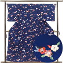 【中古】小紋 リサイクル着物 身丈158cm 裄65cm 前幅26cm 後幅28cm 袖丈48cm 袖幅34cm レディース 袷 花柄 裄Mサイズ 秋冬春用 正...