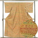 【中古】小紋 リサイクル着物 身丈159cm 裄64cm 前幅23cm 後幅30cm 袖丈49cm 袖幅32.5cm レディース 袷 連続模様 裄Mサイズ 秋冬...