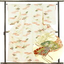 【中古】小紋 リサイクル着物 身丈159cm 裄64cm 前幅23.5cm 後幅28.5cm 袖丈56cm 袖幅33cm レディース 袷 雲取り 裄Mサイズ 秋...