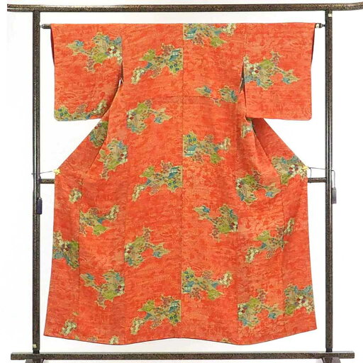 【中古】小紋 リサイクル着物 身丈155cm 裄63cm 前幅24cm 後幅29cm 袖丈47cm 正絹(シルク) レディース 袷仕立 秋冬春用 赤地 裄Mサイズ 美品 リユース 【中古】小紋 リサイクル着物 身丈155cm 裄63cm 前幅24cm 後幅29cm 袖丈47cm 正絹(シルク) レディース 袷仕立 秋冬春用 赤地 裄Mサイズ 美品 リユース