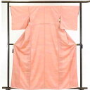 【中古】小紋 リサイクル着物 身丈164cm 裄66cm 前幅22cm 後幅28cm 袖丈48cm 正絹(シルク) レディース 袷仕立 秋冬春用 ピンク地 裄M...