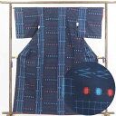 【中古】紬 リサイクル着物 身丈162cm 裄65cm 前幅22.5cm 後幅27cm 袖丈49cm 正絹(シルク) レディース 袷仕立 縞 秋冬春用 紺地 裄...