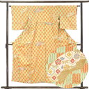 【中古】小紋 リサイクル着物 身丈152cm 裄63cm 前幅22.5cm 後幅28cm 袖丈48cm 袖幅32.5cm レディース 袷 扇面 裄Mサイズ 秋冬...