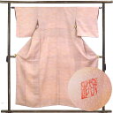 【中古】色無地 リサイクル着物 身丈153cm 裄63cm 前幅22cm 後幅28cm 袖丈47.5cm 袖幅32.5cm レディース 袷 ぼかし 裄Mサイズ 秋冬春用 正絹(シルク)ピンク地 やや難 リメイク リユース