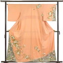 【中古】訪問着 リサイクル着物 身丈160cm 裄丈65cm 前幅24cm 後幅30cm 袖丈48cm 袖幅35cm レディース 袷 花柄 裄Mサイズ 秋冬春用...