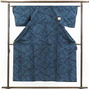 【中古】紬 リサイクル着物 身丈152cm 裄63cm 前幅24cm 後幅29cm 袖丈45cm 正絹(シルク) レディース 単衣 初夏・初秋用 黒地 裄Mサイ...