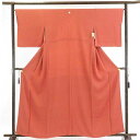 【中古】色無地 リサイクル着物 身丈162cm 裄66cm 前幅25cm 後幅30cm 袖丈49cm 正絹(シルク) レディース 袷仕立 無地 秋冬春用 ピンク...