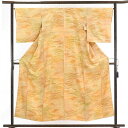 【中古】小紋 リサイクル着物 身丈154cm 裄66cm 前幅24cm 後幅30cm 袖丈48cm 正絹(シルク) レディース 袷仕立 秋冬春用 茶色 裄Mサイ...