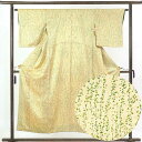 【中古】小紋 リサイクル着物 身丈151cm 裄63cm 前幅24cm 後幅27cm 袖丈47cm 正絹(シルク) レディース 袷仕立 秋冬春用 茶色 裄Mサイ...