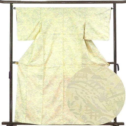 【中古】紬 リサイクル着物 身丈162cm 裄64cm 前幅22.5cm 後幅28cm 袖丈47cm 正絹(シルク) レディース 袷仕立 秋冬春用 黄色地 裄Mサイズ 美品 リユース 【中古】紬 リサイクル着物 身丈162cm 裄64cm 前幅22.5cm 後幅28cm 袖丈47cm 正絹(シルク) レディース 袷仕立 秋冬春用 黄色地 裄Mサイズ 美品 リユース