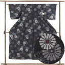 【FashionTheSale10%OFF】【中古】紬 リサイクル着物 身丈151cm 裄63cm 前幅23cm 後幅28cm 袖丈45cm 袖幅32cm レデ...