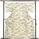 【中古】小紋 リサイクル着物 身丈161cm 裄63cm 前幅24cm 後幅30cm 袖丈44cm 正絹(シルク) レディース 袷仕立 秋冬春用 グレー地 裄M...